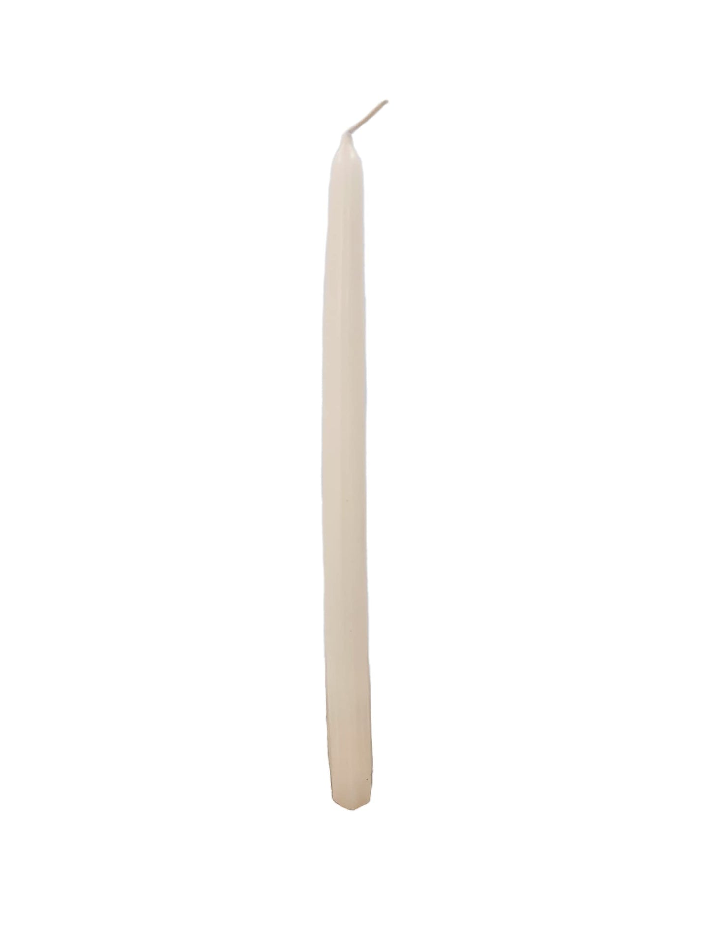 Ivory Taper Candles, 12 Inch Premium Quality Tapered Candles Hand-Dipped, Dripless, Smokeless Paraffin Wax, Cotton Wicks and Bulk Pack for Events - Set of 12 (12 Inch, Ivory)