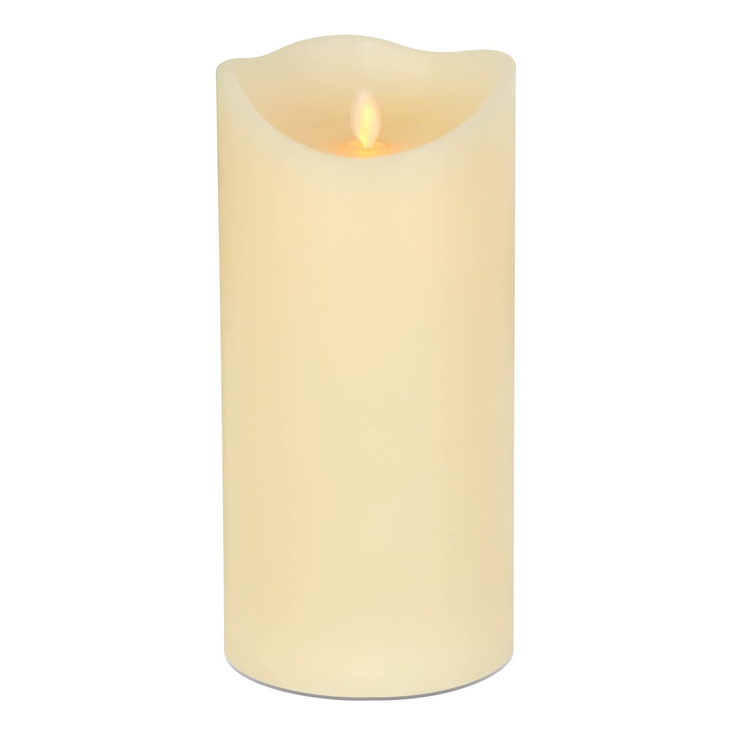 Eldnacele Large LED Candles with 6H Timer Flickering Flame, Battery Operated Electric Candles with Real Wax Warm Light for Christmas Halloween Home Party Decoration 5"X 10"