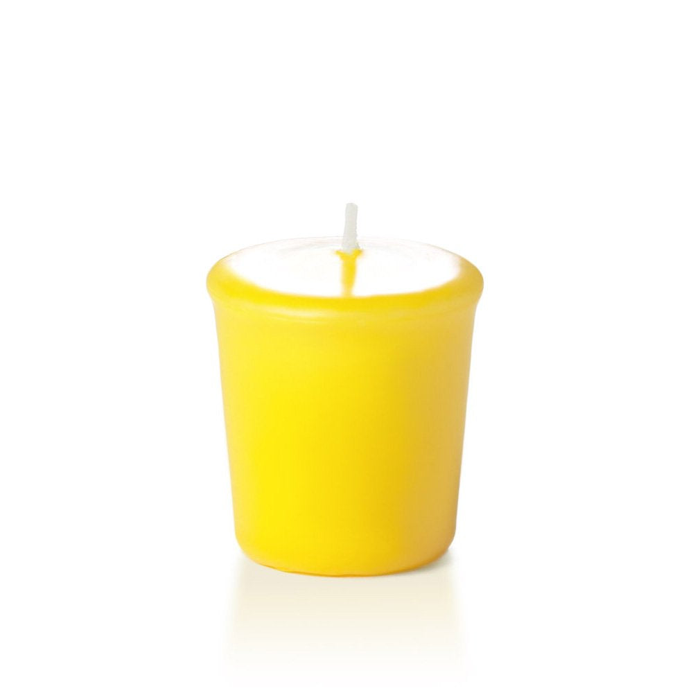yummi 15hr Unscented Bright Yellow Votive Candles - 9 per Pack
