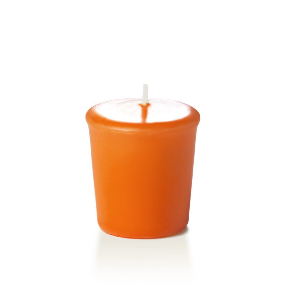 yummi 15hr Unscented Bright Orange Votive Candles -9 per Pack