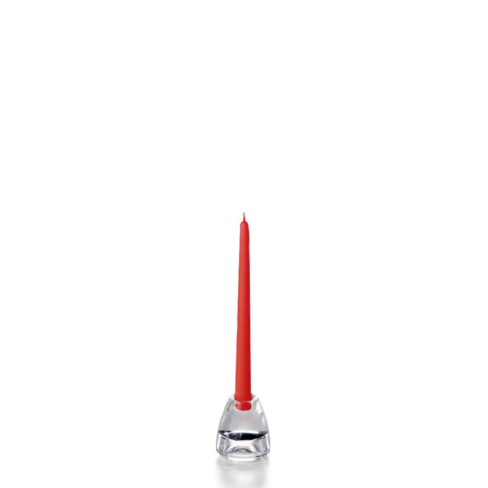 yummi Ruby Red Taper Candles -10 inch - 12 per Pack