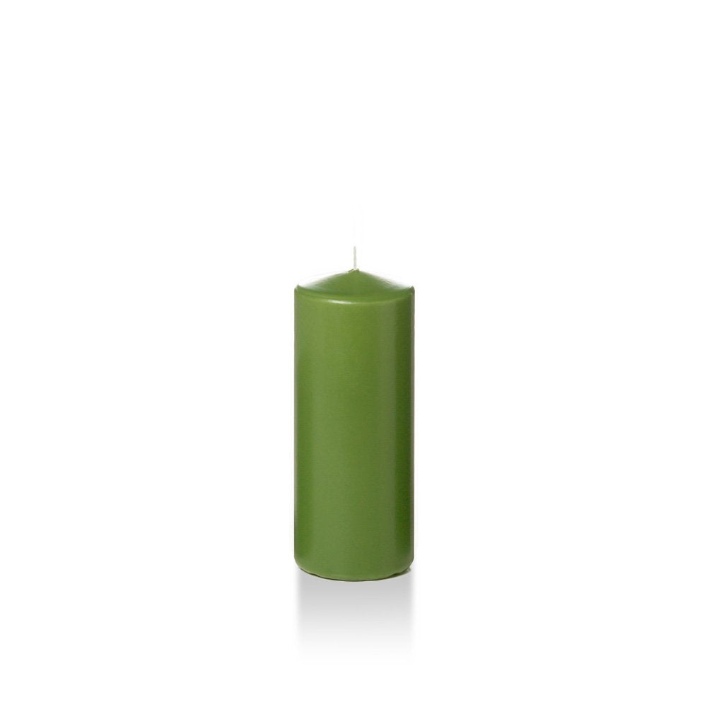 yummi 2.25" x 5" Green Tea Slim Round Pillar Candles - 4 per Pack