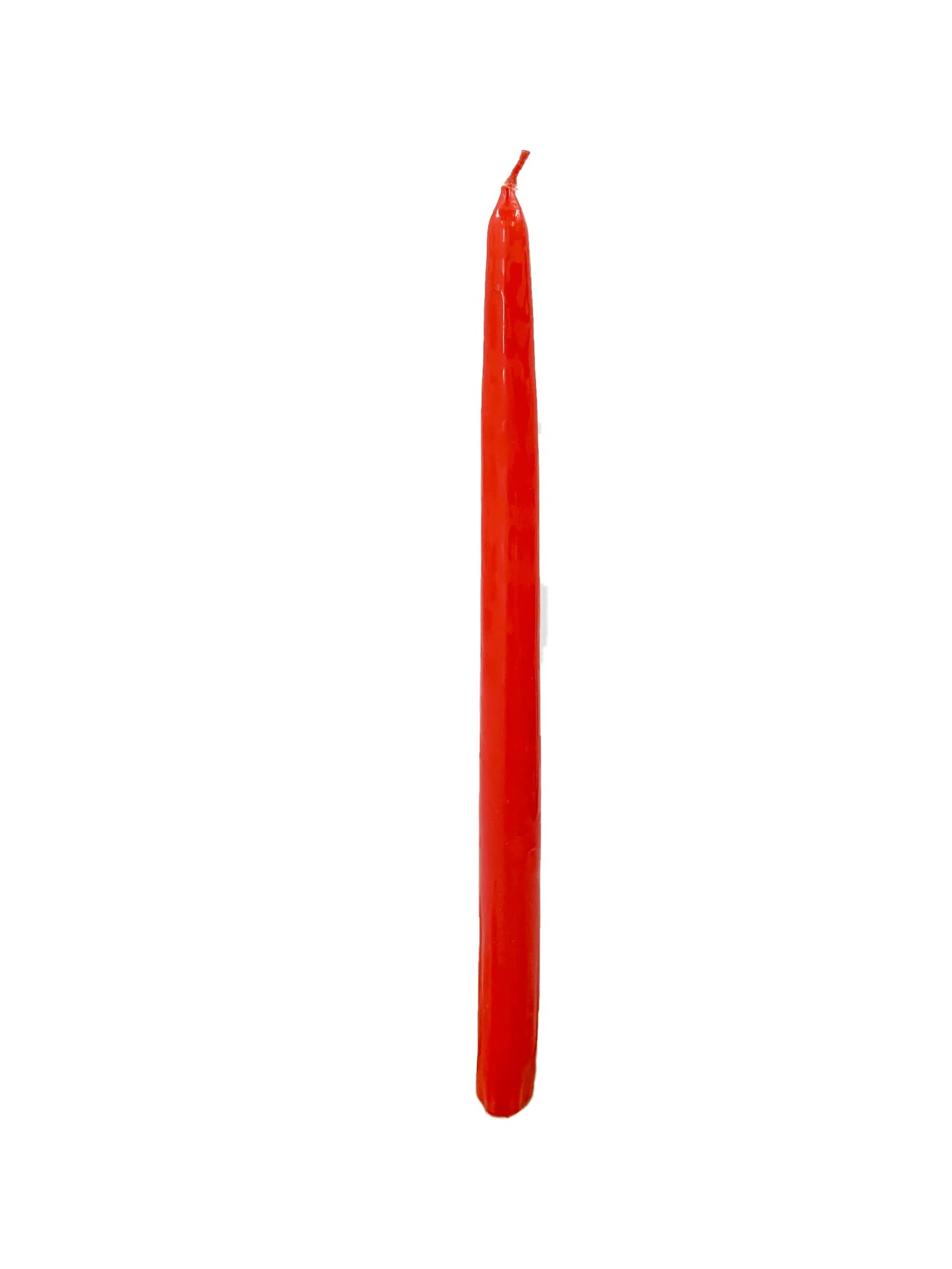 D'light Online Bittersweet Red Orange Elegant 12" Taper Premium Quality Candles, Unscented, Hand-Dipped Tapered Candles, Dripless and Smokeless - Set of 12 Individually Wrapped (12 Inch, Bittersweet)