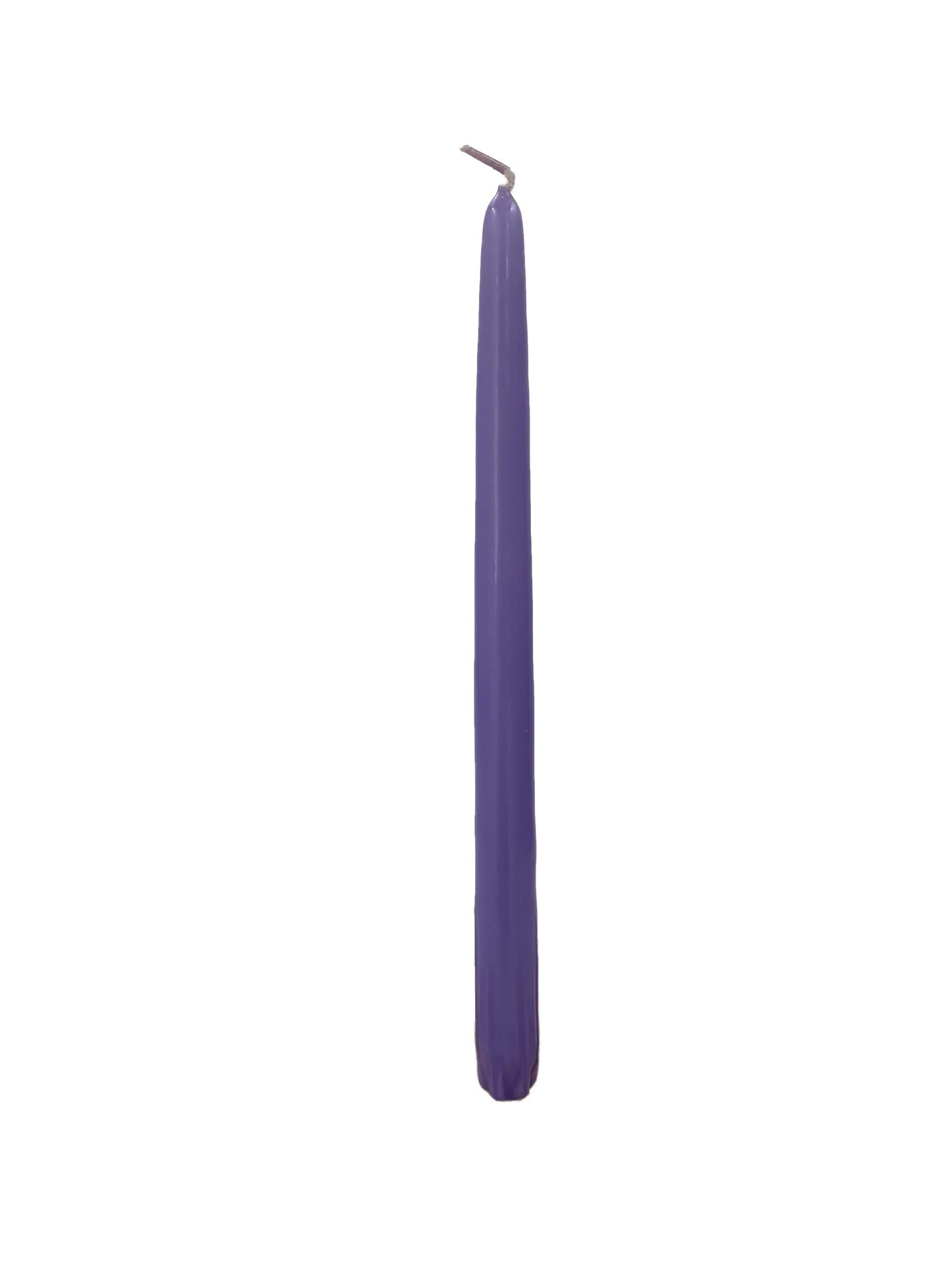 D'light Online Elegant Unscented 12" Pale Lavender Taper Candles Premium Quality Hand-Dipped Tapered Candles, Dripless and Smokeless - Set of 12 Individually Wrapped (12 Inch, Pale Lavender)