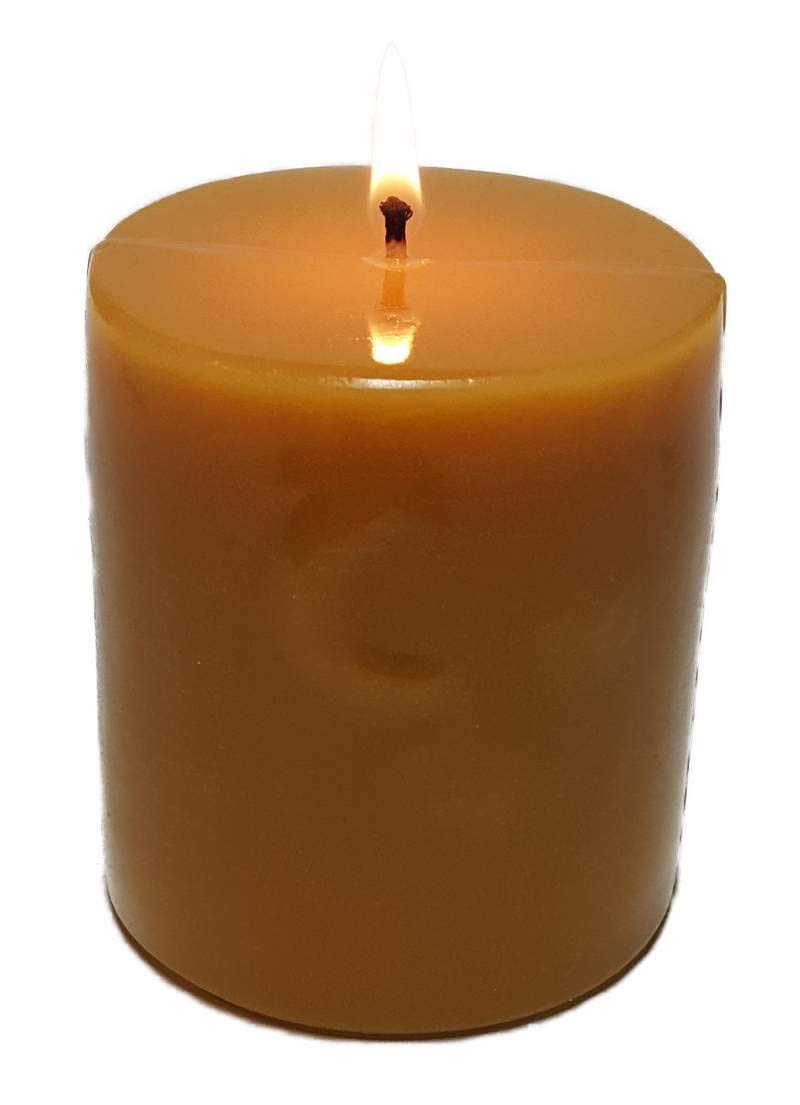 Pure Beeswax Decorative Pillar Candles - Owl Figurine - 3.5" Tall x 3" Wide