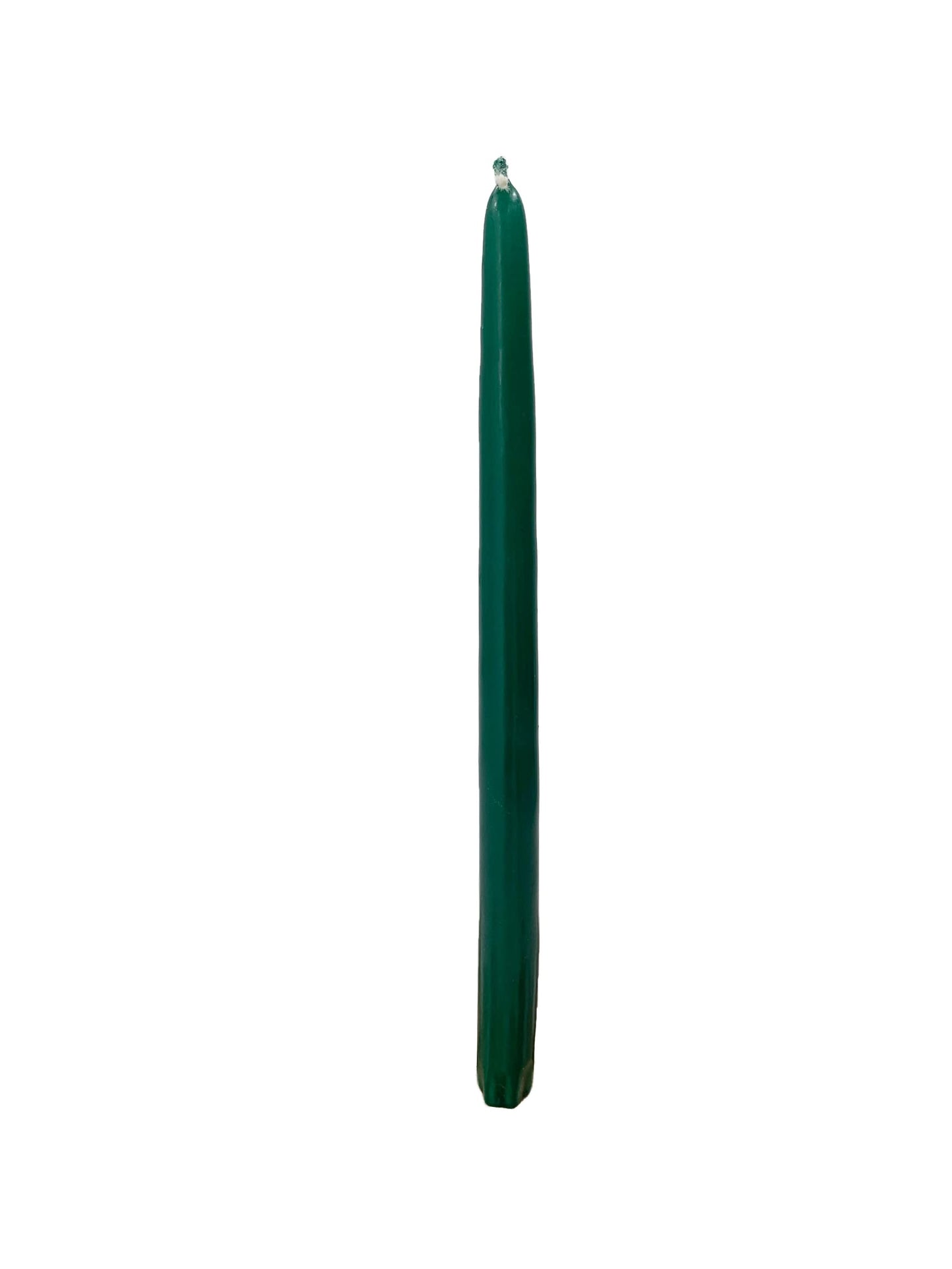 D'light Online Elegant 10" Unscented Dark Green Taper Candles, Premium Quality Hand-Dipped Tapered Candles, Dripless and Smokeless - Set of 12 Individually Wrapped (10 Inch, Dark Green)