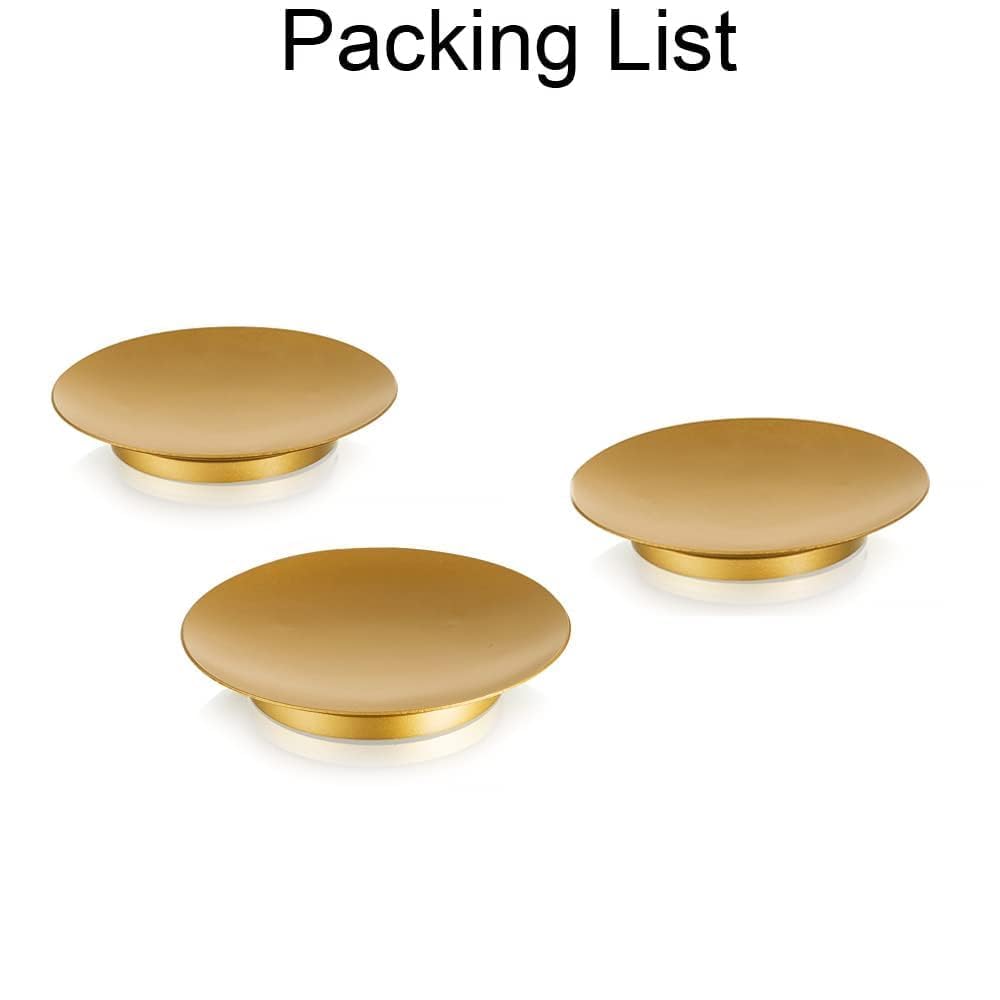 Inweder Pillar Plate Candle Holder: Gold Candle Plates and Trays for Pillar Candles Iron Pedestal Stand Decorative for Led & Tealight Home Weddings Table Party Decor Set of 3