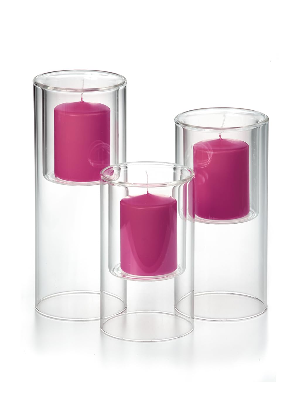 Yummi Set of 3 Pillar Candles & Ethereal Cylinders - Brick