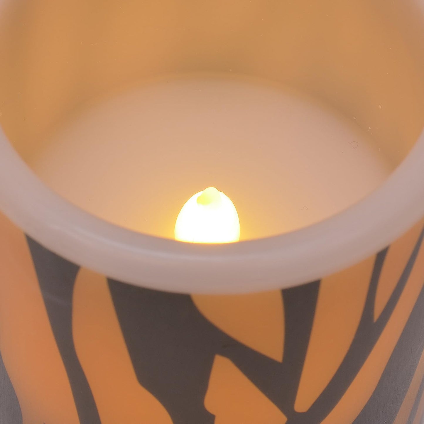 Mark Feldstein & Associates Wild Animal Print Flameless LED Pillar Candles, Set of 3, 6 Inch, Zebra, Tiger, Leopard