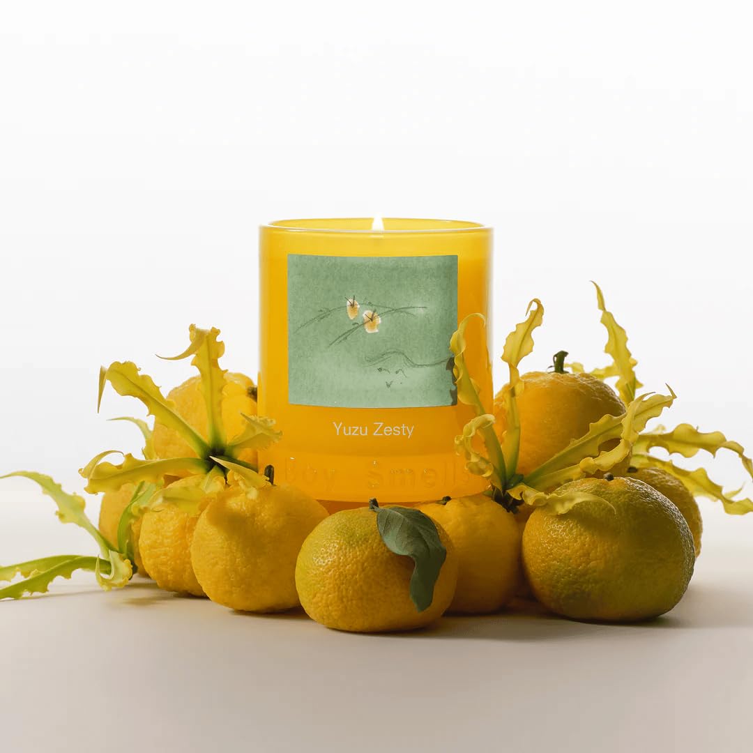 Boy Smells Yuzu Zesty Scented Candle – 8.5oz – Yuzu Zest, Ylang Ylang & Musk – Bright Citrus – Soy Wax Candle