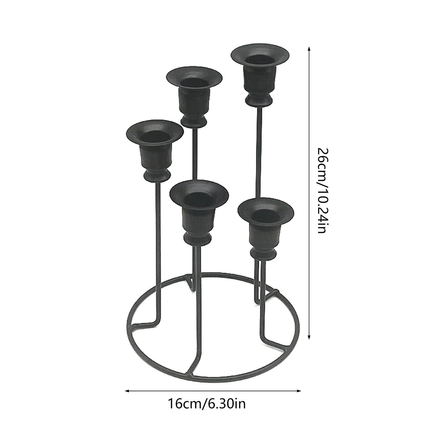 MIXIKE Candlestick Candle Holder 5 Branch Perfect for Holiday Birthday Candle Holder