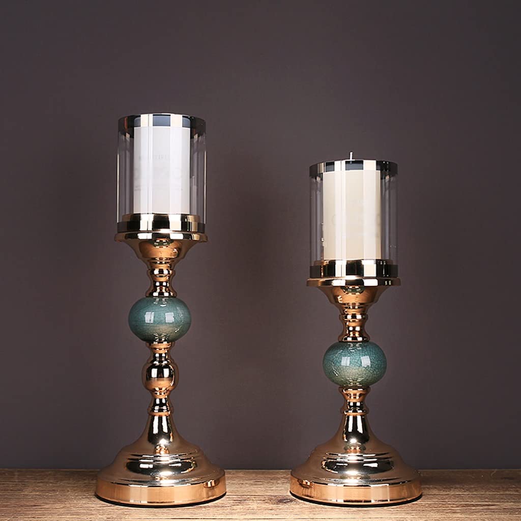 Candle Holder New Chinese Style Ceramic Candle Holder Home Table Decoration Romantic Candle Candles Dinner Props Decoration Candle Holder Wine Cabinet Candlestick (Size : B)