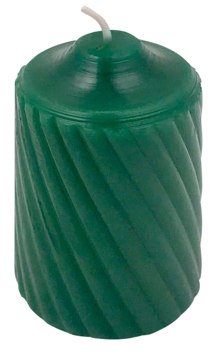 Generic 15 Hour Lightly Scented Votive Candles with a Textured Surface 19 Candles Per Box Made in The USA (Green/Pine Scent)