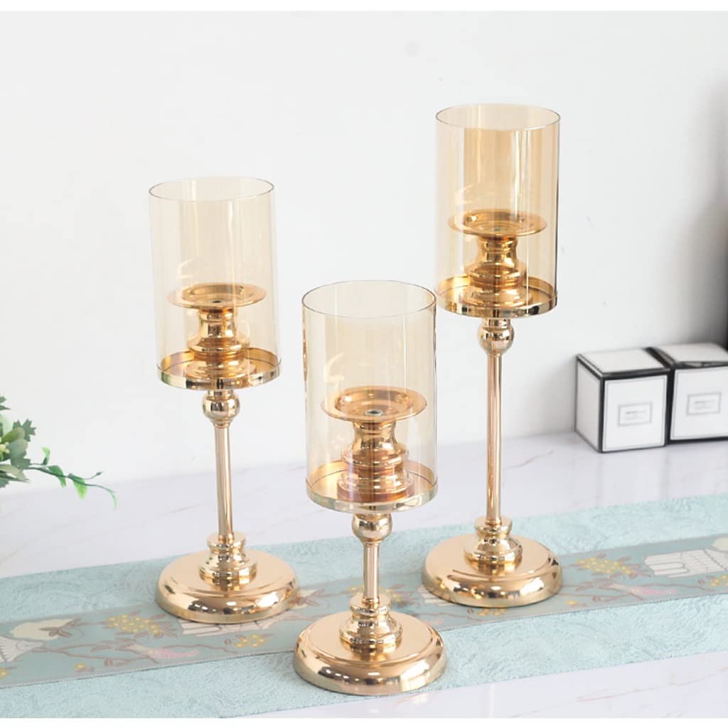 Candlestick Holder Decorative Candle Holders Dining Table Candle Holders Candle Holder Holders are Very Suitable as Dinner Candles Household Candles Decor Candle Holder(Large)