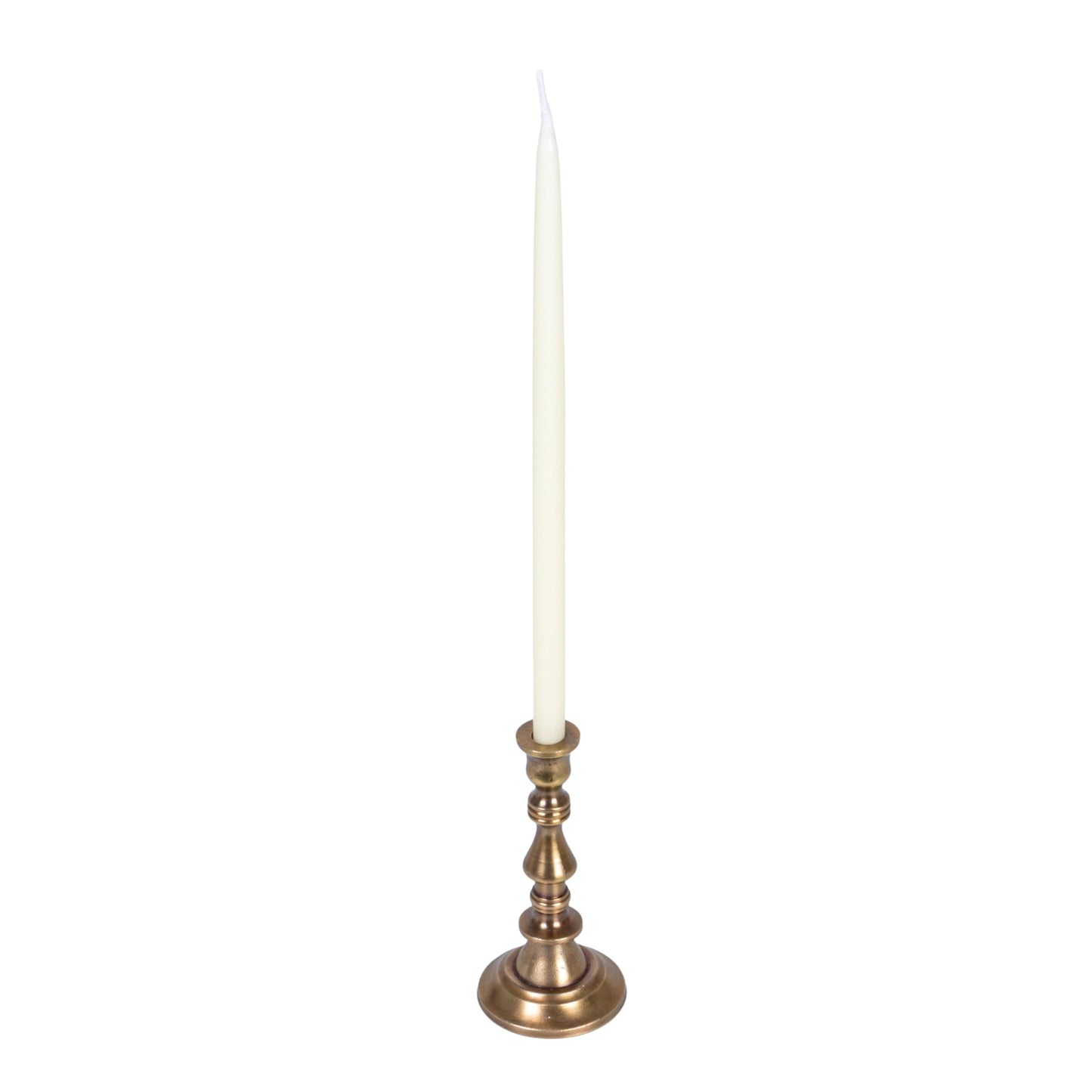 Creative Co-Op Antique Cast Aluminum Taper Holder, Gold