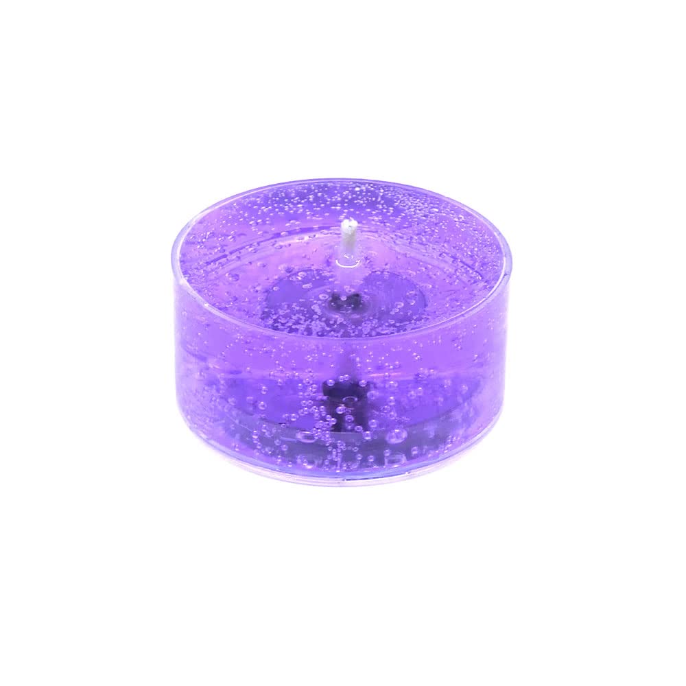 24 Pack Lavender Color Unscented Up to 8 Hour Mineral Oil Based Tea Light Candles for Home and Special Events by The Gel Candle Company™