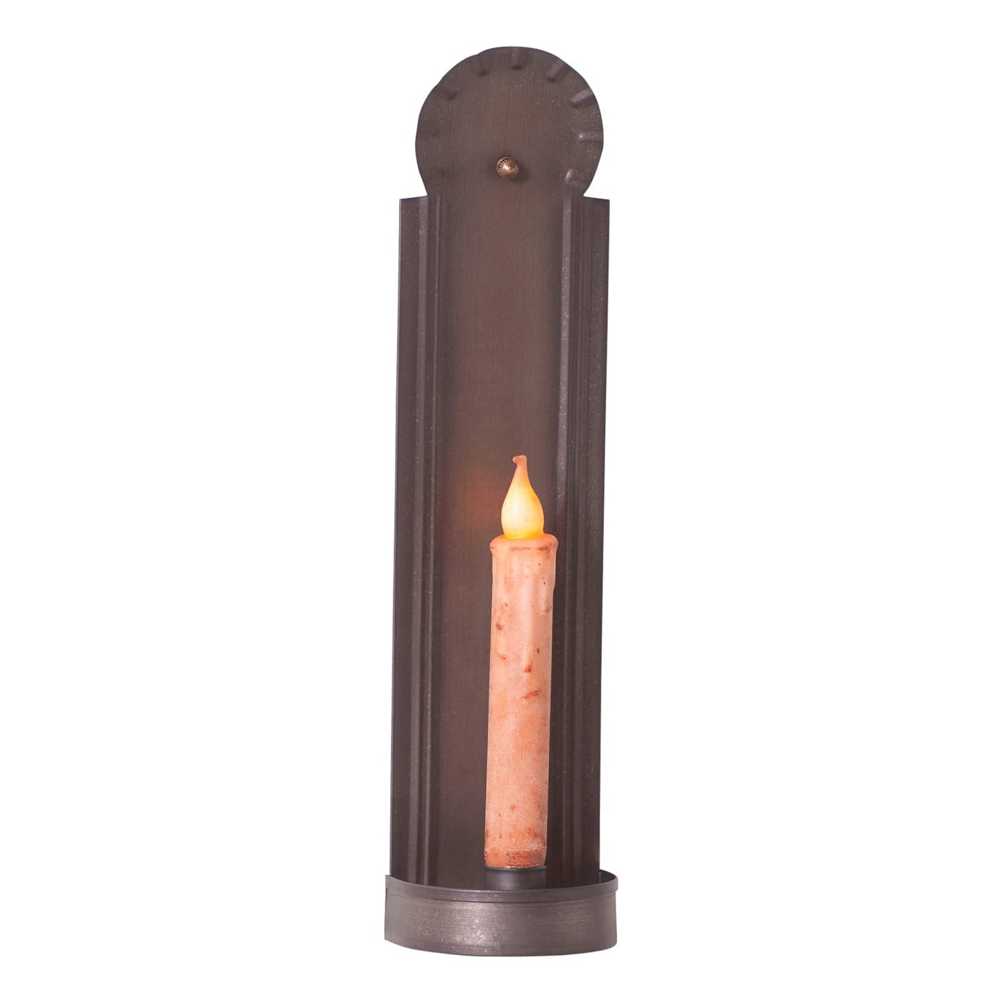 Irvin's Tinware, 210KB, Slim Colonial Candle Tin Sconce, Rustic Country Home Decor