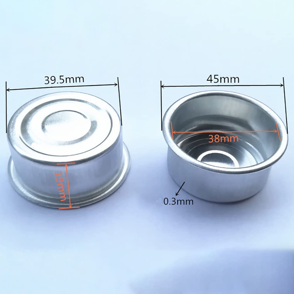 UUYYEO 20 Pcs Aluminium Candle Cups Holders Candlestick Liners Inserts Holders Tea Light Case Containers for Lamp or Candle Making