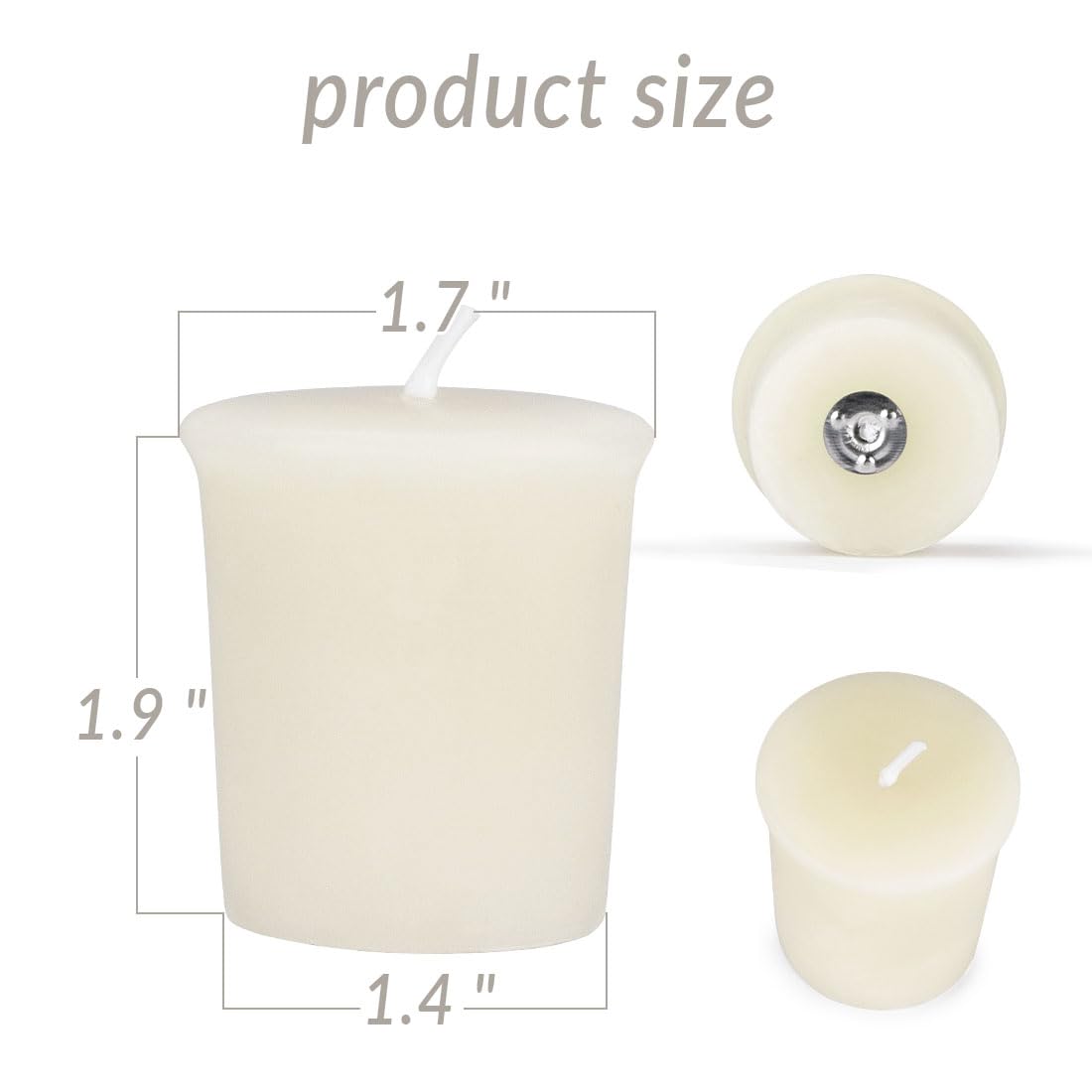 Aglary 16PCS Pure Beeswax Votive Candles, Unscented, Naturally Lightly Honey Scented, 15 Hours Burn Time Each (White)