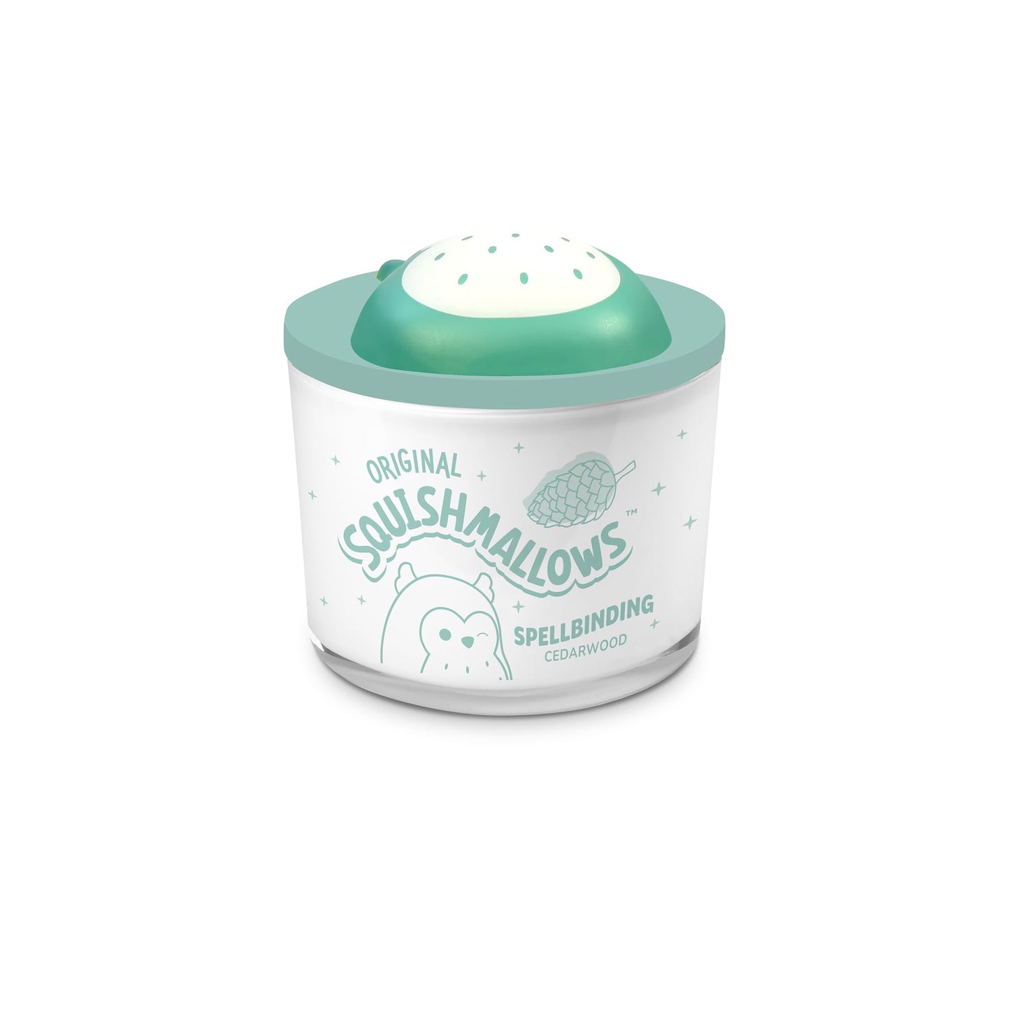 Studio Oh! x Squishmallows Scented Candle, Winston Spellbinding Cedarwood, Eucalyptus, Patchouli & Orange, 12 oz, 38 Hour Burn, Reusable Jar, Scented Candles for Home, Relaxing Calming Candle