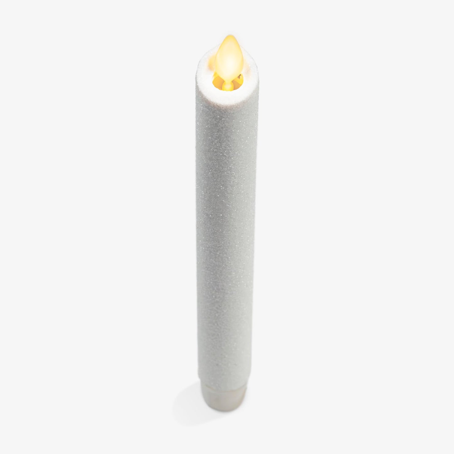 Luminara Glitter Flameless Candle Taper - 1" x 9.5" (White)