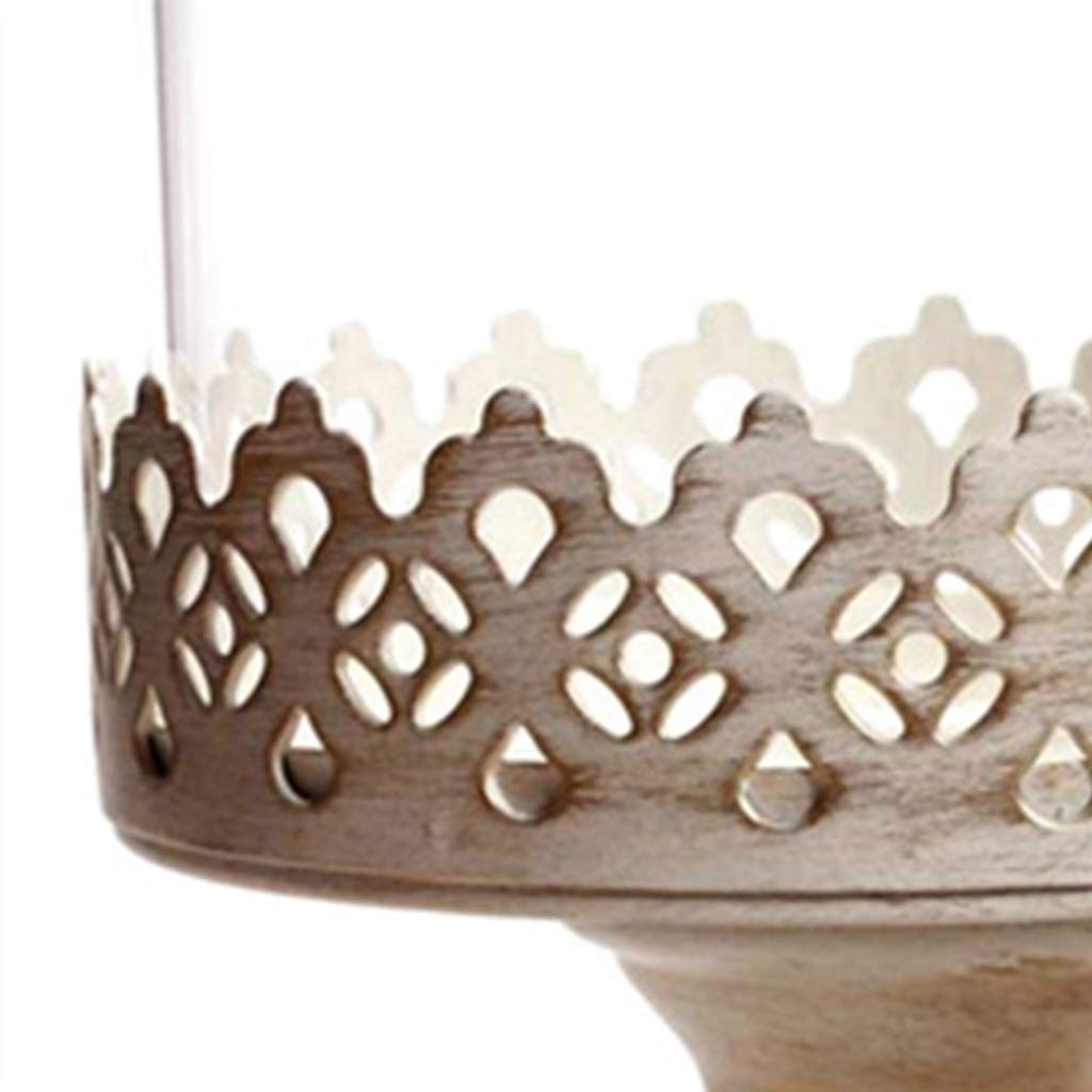 XILIN-1987 Candle Holderss European Retro Candle Holder Carved Wrought Iron Candlestick Metal Glass Home Furnishings Decorative Candlestick (Color : C)