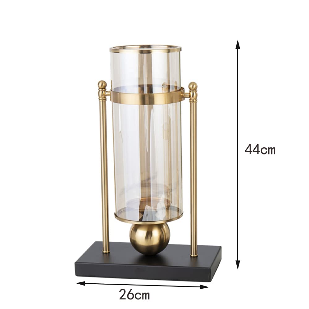 Crystal Centerpiece Classic Candlesticks Candle Holder Luxurious Candlestick Holder Exquisite Candlelight Dinner Ornaments for Indoor House Decor Coffee Table Centerpeices Wedding-A H44xl26cm