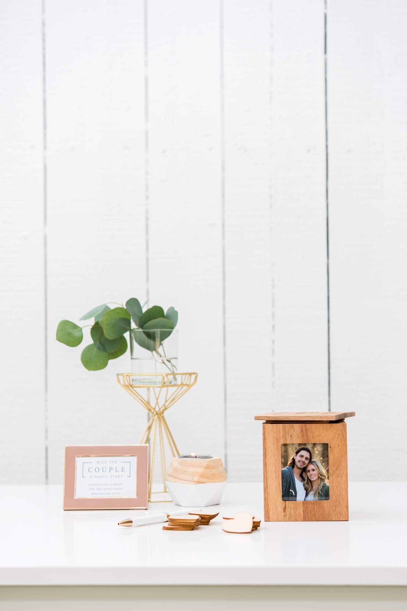 Weddingstar Tall Geometric Candle Holder - Gold - Set of 2