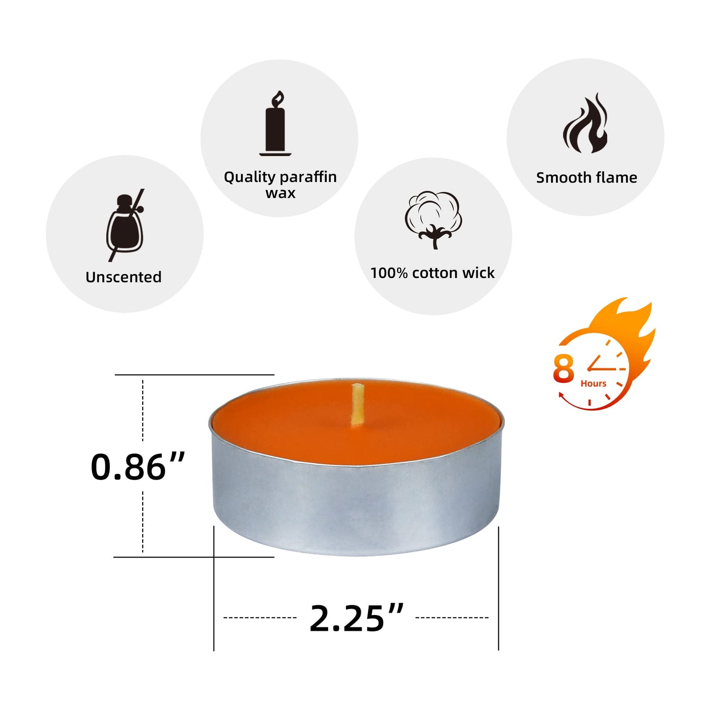 Zest Candle Orange Mega Oversized Tealight Candles