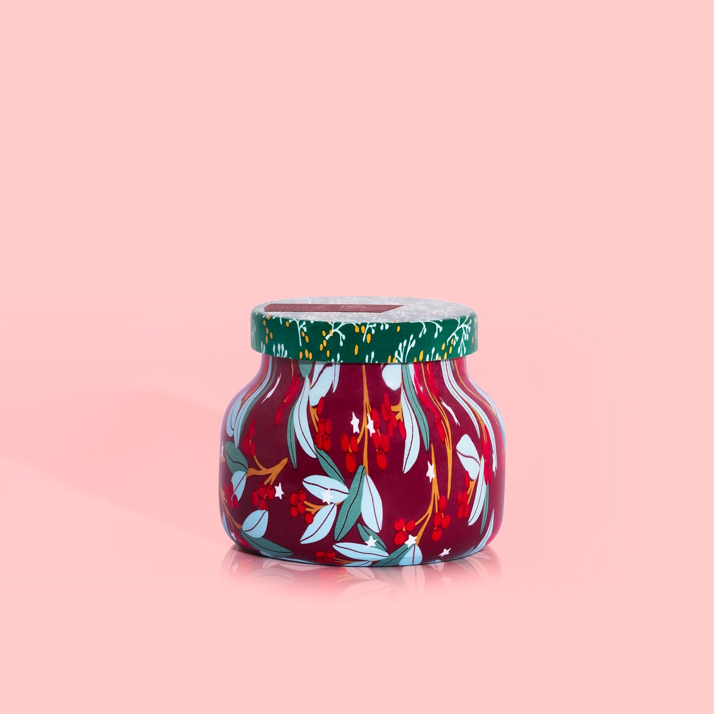 Capri Blue Tinsel & Spice - Pattern Play Holiday Candle - Petite Glass Jar - Luxury Candles - Scented Candle with Notes of Juniper Berry & Cinnamon - Decorative Gift (8 oz)