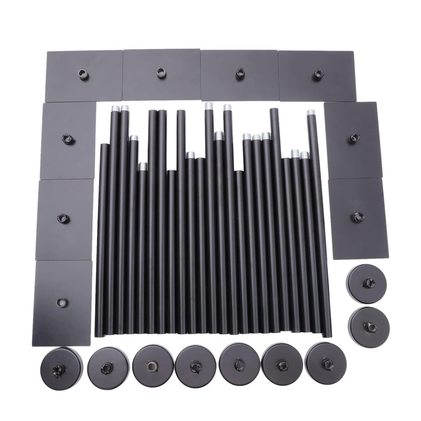 Tall Floor Candle Holders for 9 Arm Candlesticks, Metal Iron Black Candelabra for Wedding Centerpiece Candle Stick Holders for Pillar Tealight Candles on Party Reception Christmas Home Decoration