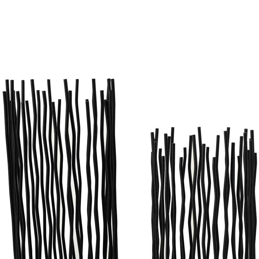 JOEUQK Wrought Iron Candle Holder Wedding Decor Hollow Ornaments Wavy Lines Black Candle Holder Candlelight Dinner Props Candle Accessory, 10 x 30cm