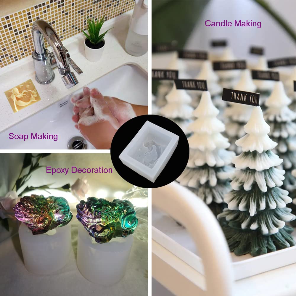 Buddha 3D Candle Mold Silicone Soap Molds Soap Molds for Soap Making Silicon Molds for Soaps DIY Craft Handmade Soap Candle Plaster Resin Mould (12030)