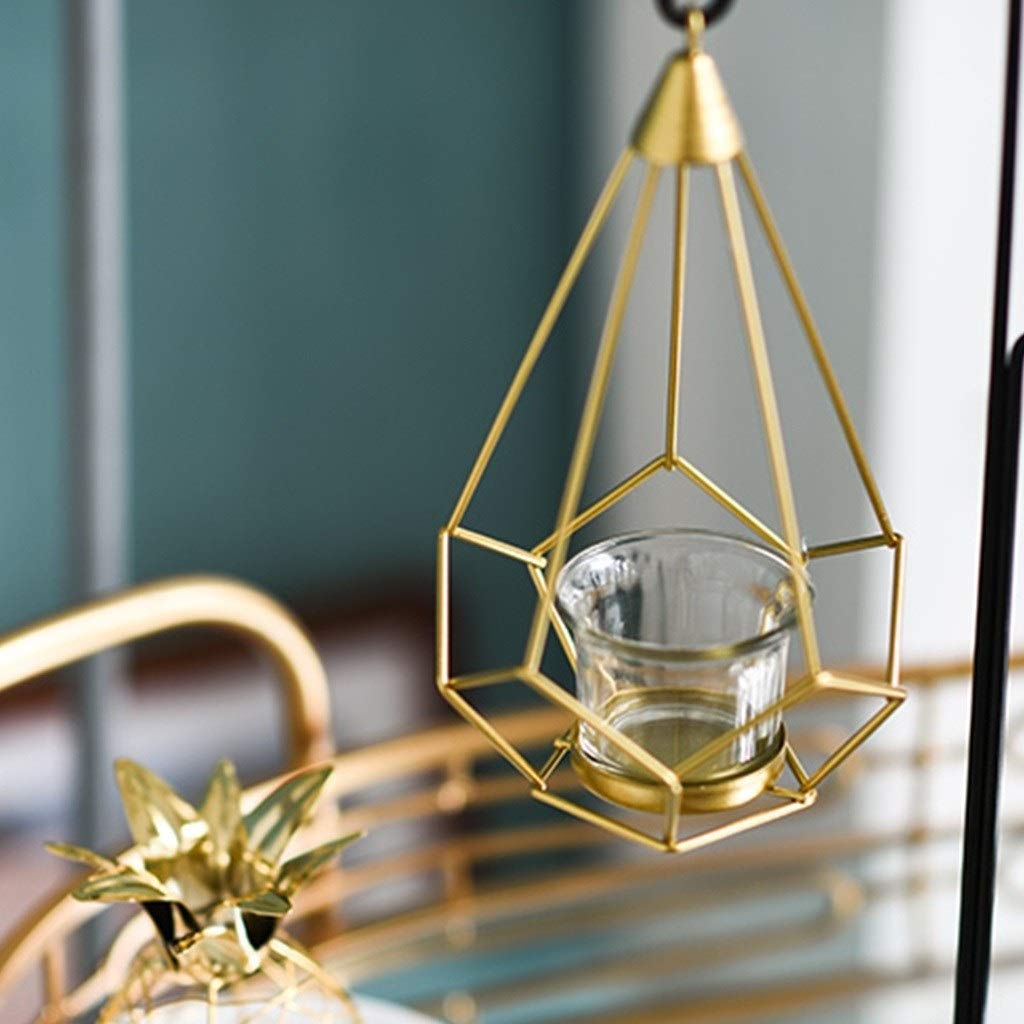 XILIN-1987 Candle Holderss Metal Candlestick Home Decoration Fashion Hollow Iron Candlestick Living Room Decoration Decorative Candlestick (Size : B)