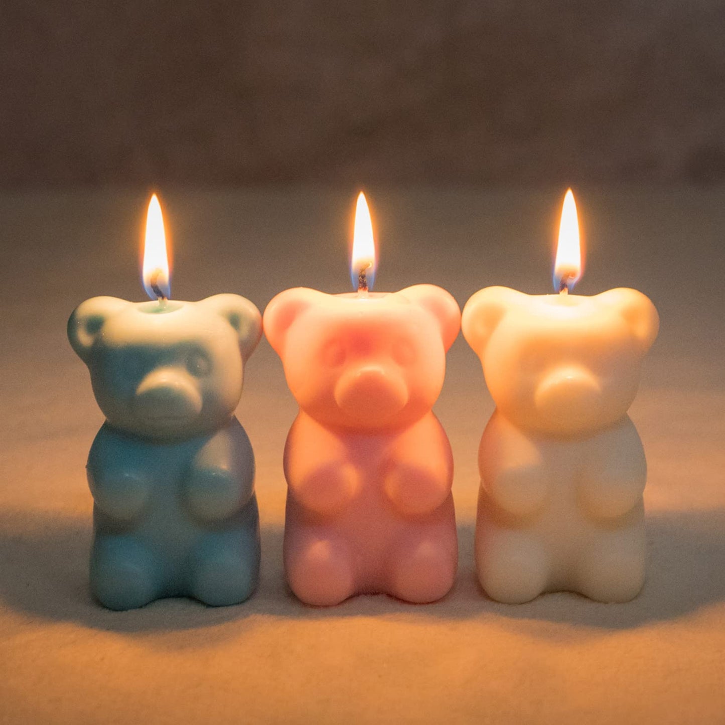 Mysterious Gummy Bear Scented Candle Secret Hidden Inside (White)