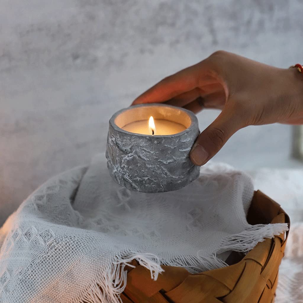 Candle Holder Aromatherapy Candle Candle Holder Cement Candle Holder Ornament Suitable for Dinner Living Room Kitchen Restaurant Centerpiece Table Decorations