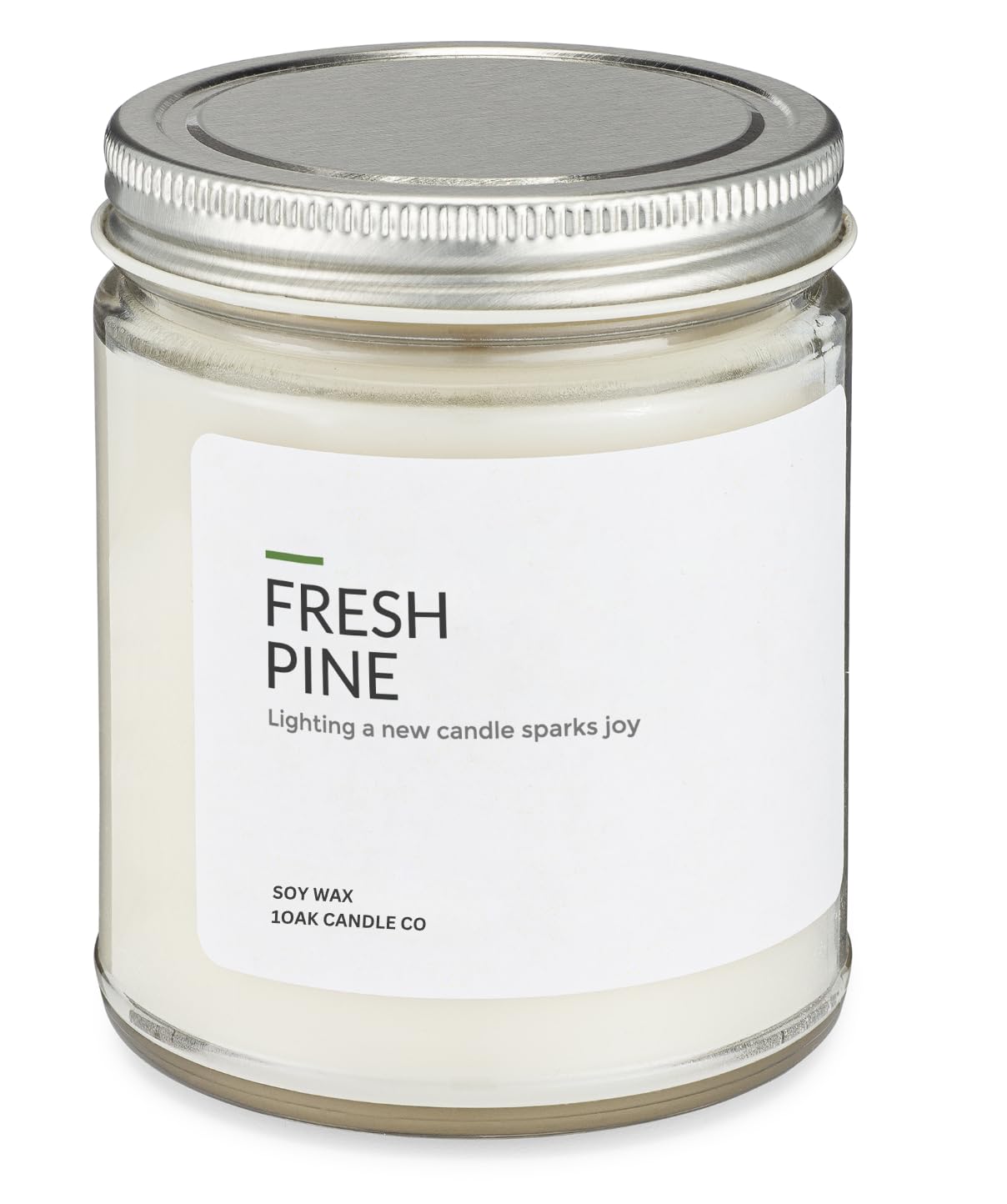 1OAK Soy Wax Candles (Fresh Pine) - Pine Candle - Soy Candles for Home Scented - Long Burning Premium - Hand-Poured (7oz.)