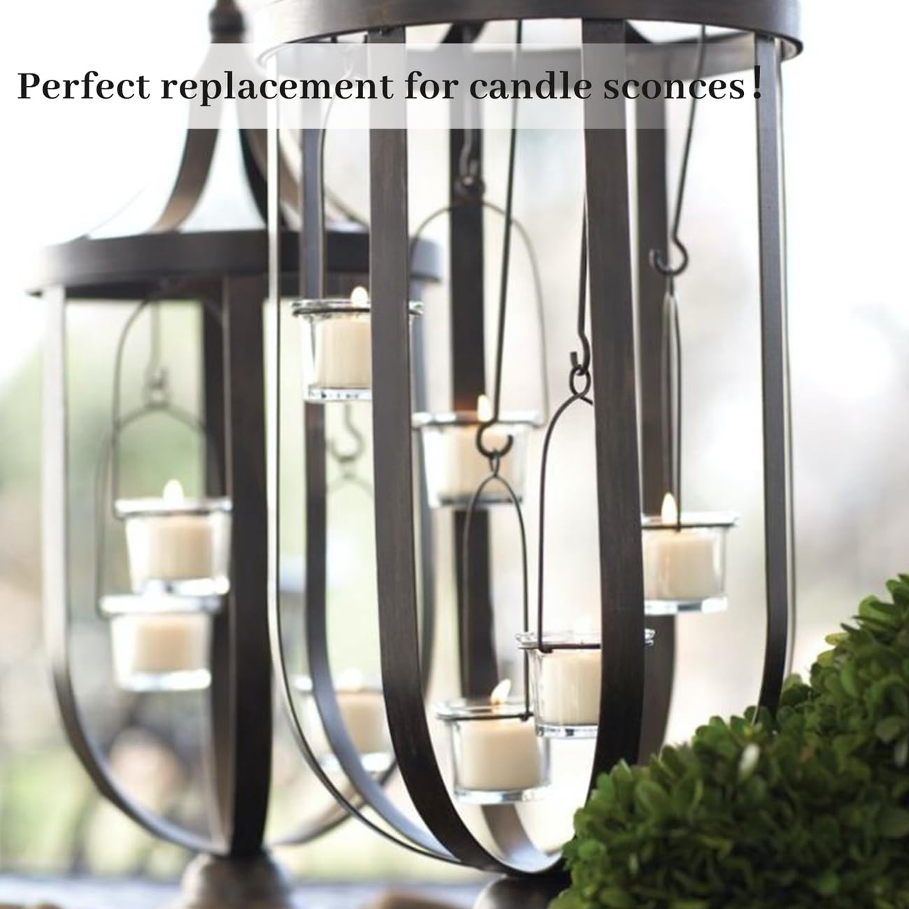 Letine 36-Pack Clear Glass Tealight Candle Holders - Thick Sturdy Votive/Tealight Holders Bulk for Wedding, Party, Home Decor | Perfect Replacement for Wall Sconces, Candelabras & Fireplace Screens