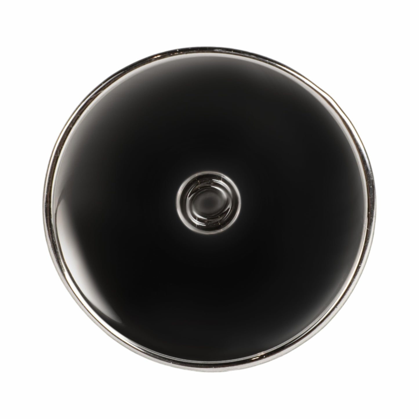 Glass Taper Candle Holder - Candle Holder for Sculptural Candlelight - Dining Room Table Decor or Mantel Display - Modern Disc and Sphere Design Accent, Home Decor – 11", Black