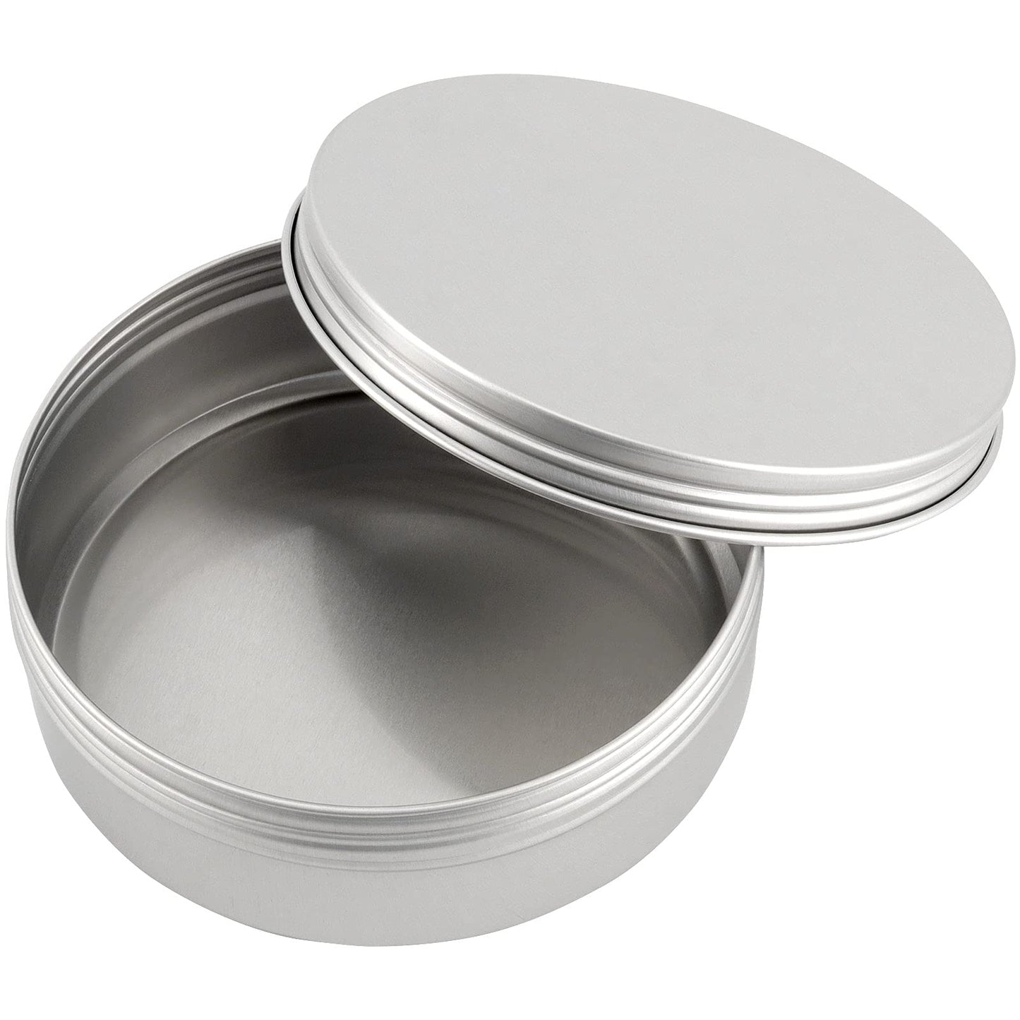 SEHOI 30 Pack 10 OZ Aluminum Tins Cans, Large Round Metal Tins Jars with Screw Lid, Metal Tin Food Candle Containers for Cosmetic, Spices, Candies
