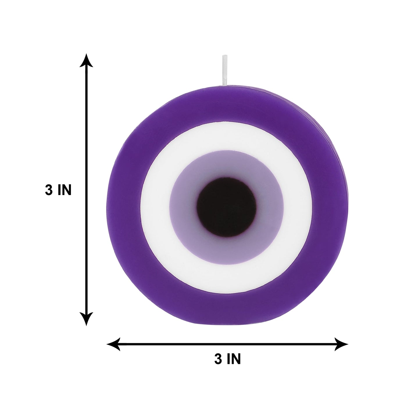 PROSPERRO LUMO by Parkash Candles Blue Evil Eye Candle Gift Nazar Home Decor Handmade Candles Desk Sculpture Decoration for House || Bedroom || Living Room || Set of 2 (Evil Eye - Round Purple)
