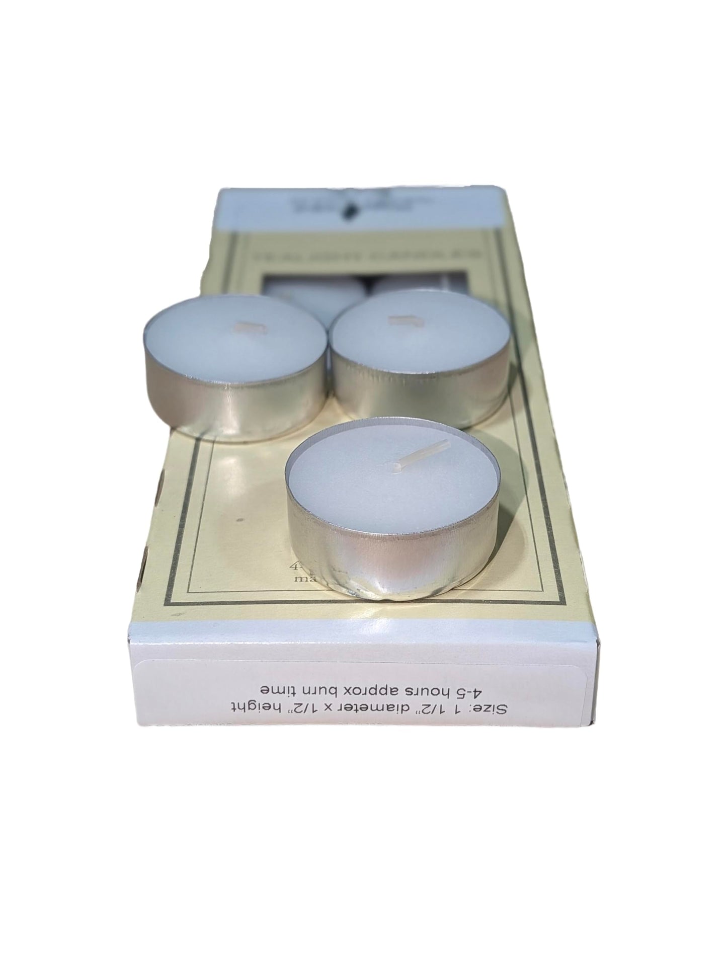 Unscented White Bulk Tealight Candles in Aluminum Cups Smokeless Wedding Tea Lights for Romantic Dinner, Wedding, Spa, Hotels Home & Holiday Decorations, Party & Ambience Candles - Set of 10