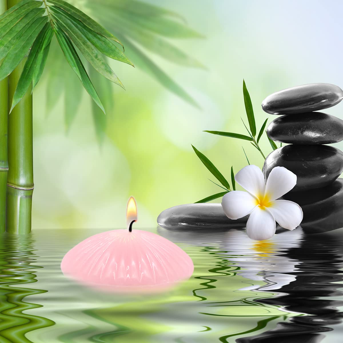 12 Pack 3 Inch Pink Floating Candles, 10 Hour Unscented Romantic Tealight Candles for Cylinder Vases, Centerpieces at Wedding Party Pool Holiday - Wavy Float Candle