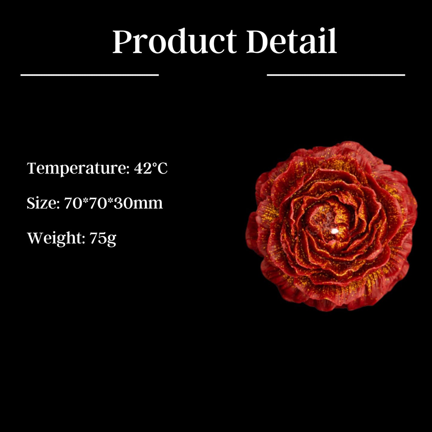 2 Pcs Gilded Candles for Wax Play Low Heat, Low Temperature Body Safe Drip Peony Candles, Romantic Massage Soy Rose Candles Couple (1, Gilded red Peony)