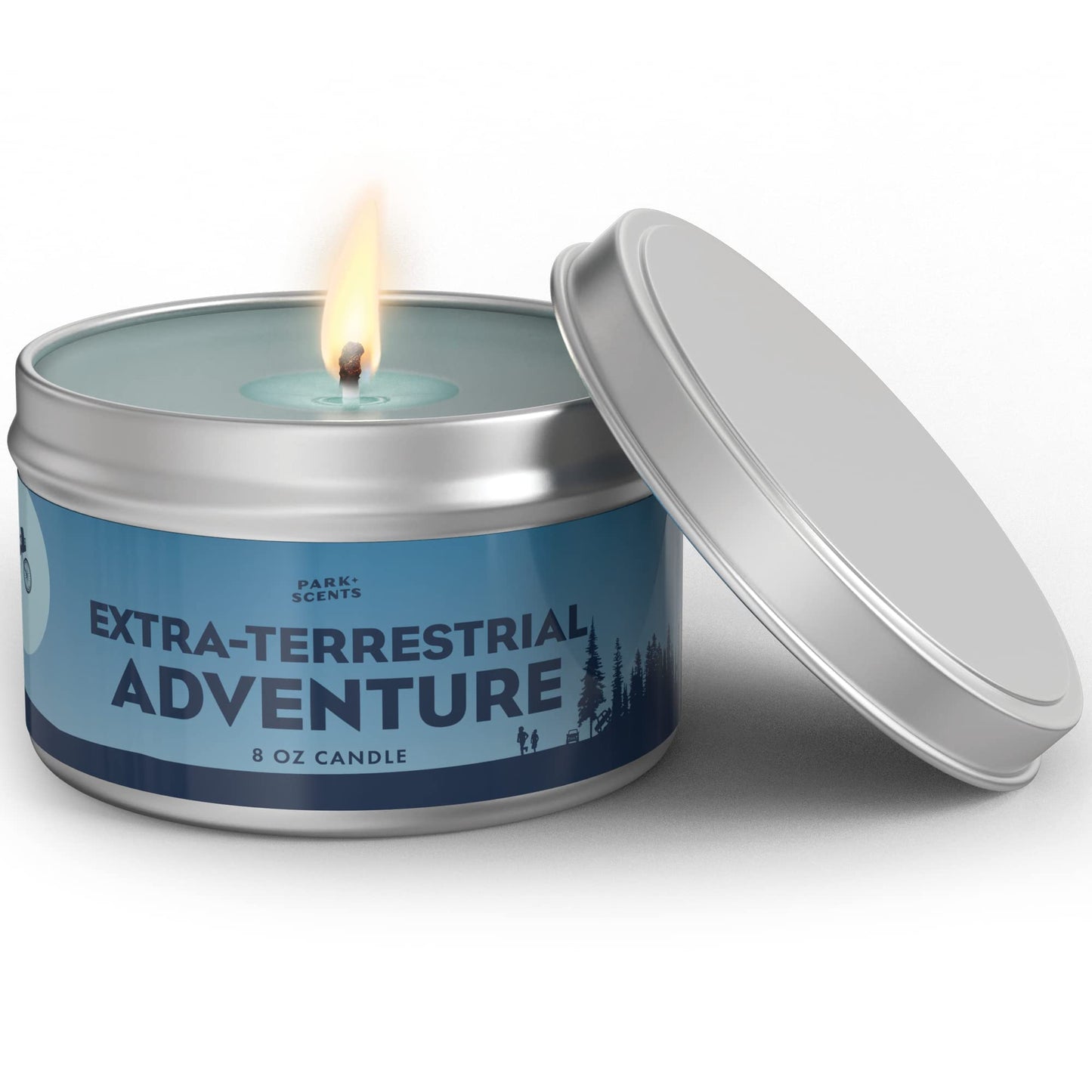 Park Scents ET Extra-Terrestrial Adventure Candle Soy, Handmade in The USA Accurate Smell Like The Scent of The Forest Queue at E.T. Ride Universal Studios Orlando E.T. Merchandise (8 oz. Tin)