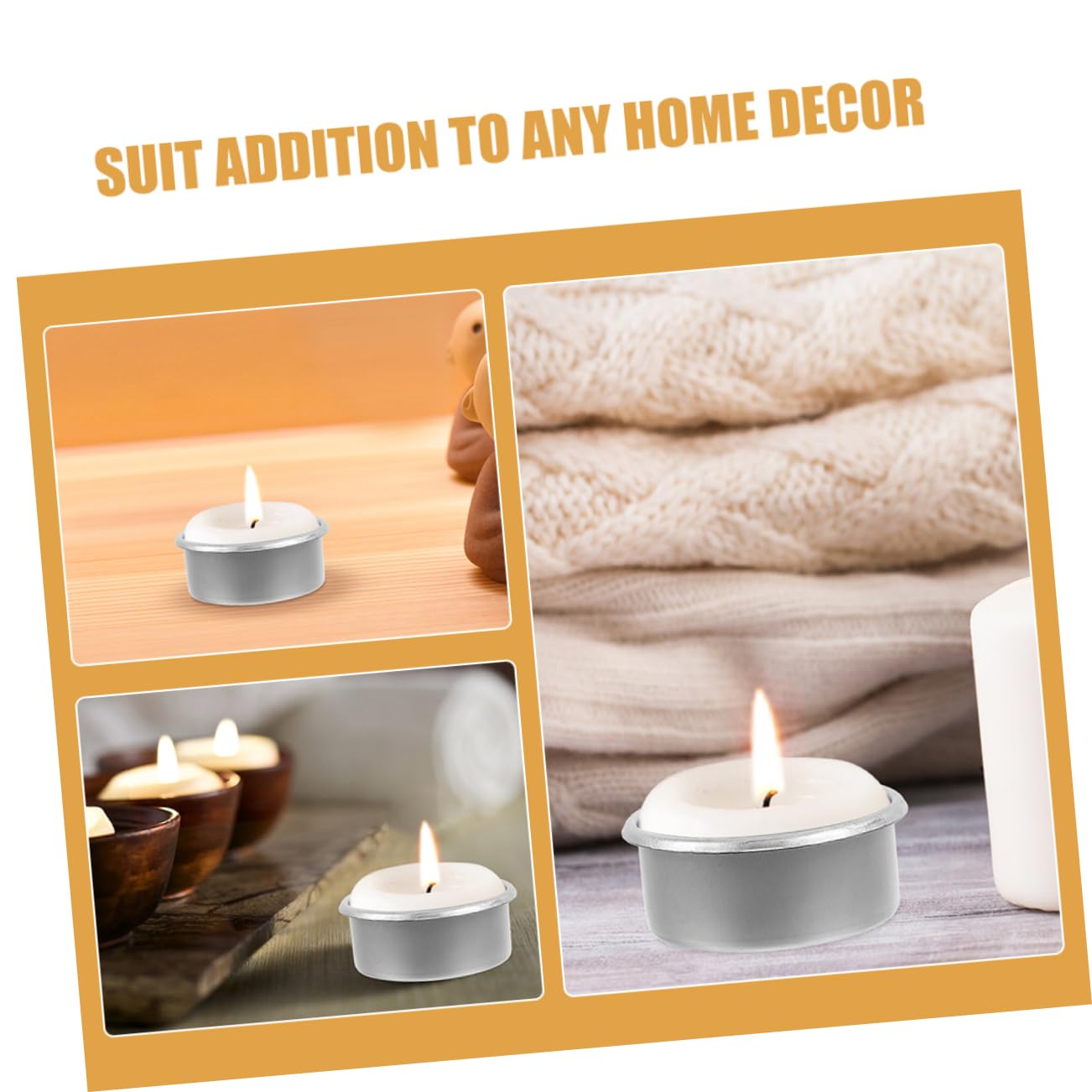 AUTSUPPL 15pcs Metal Tea Light Candle Holders Decorative Tins for Weddings Parties and Home Decor Simple and Elegant Design for Scented Candles Versatile Storage Option