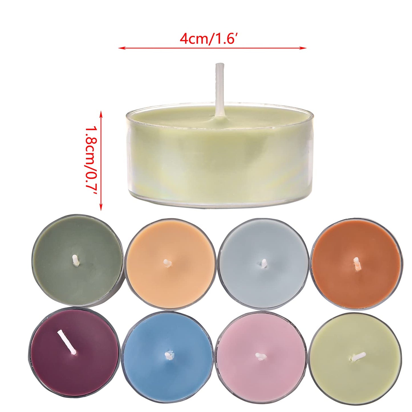 Sungmor Scented Tea Lights Candles - 32pcs Scented Candles in Clear Cups, Variety Pack - Long Lasting & Smokeless Soywax Tealight Candles - Small Votive Candle for Wedding, Parties, Festival