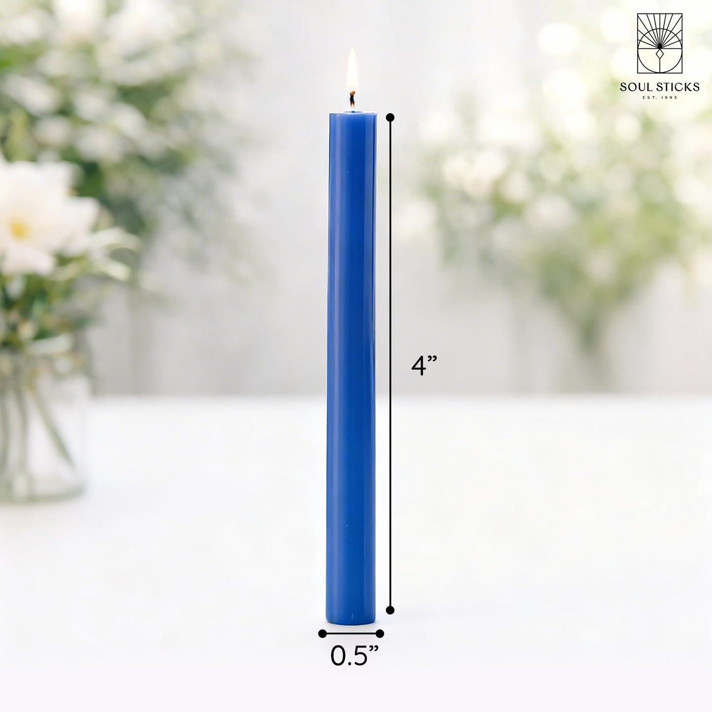 SOUL STICKS Tranquility Magic Spell Chime Taper Candles 20 Pack - Ideal for Altar, Rituals, Ceremonies, Meditation Blue Tapered Candle for Witchcraft Supplies, Wiccan Supplies, Candles Clearance