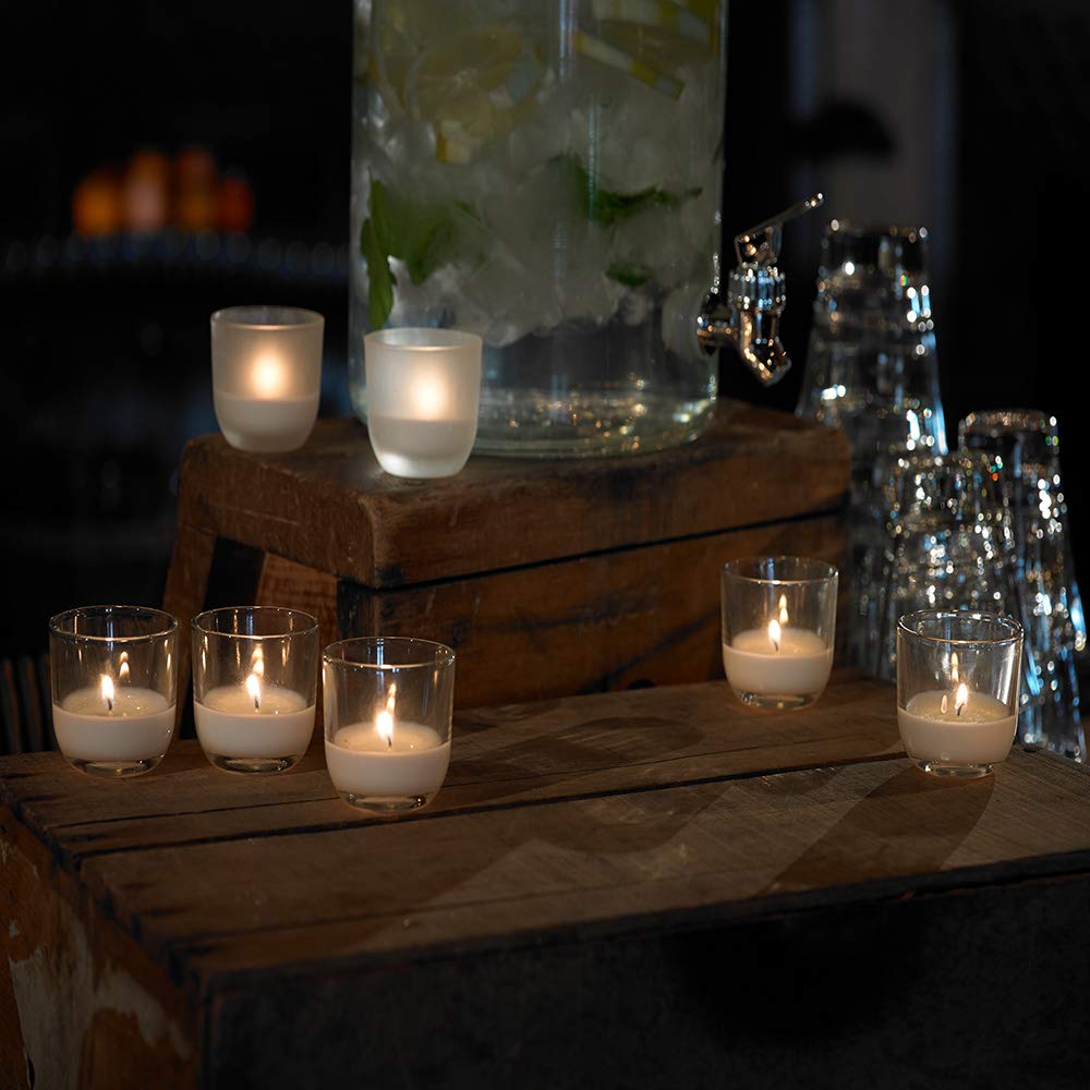 Sterno 40112 5-Hour Traditional Wax Petite Lites with Frosted Holders, 48-Pack