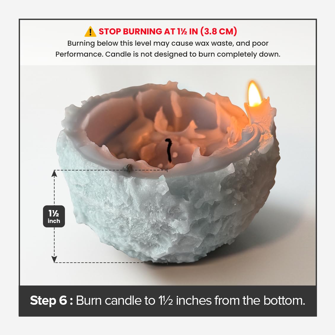 Luminora Spiral Candle with Hollow Round Design, Sculptural Wax Decor Gift, Unique Wick Flame Path, Modern Accent Piece for Shelf, Table, Mantel, and Entryway Display Set (Blue, Ocean Scented)